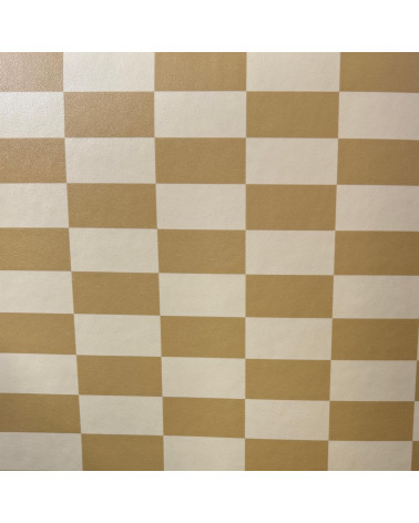 Cream & Caramel Check (4cm x 8cm)
