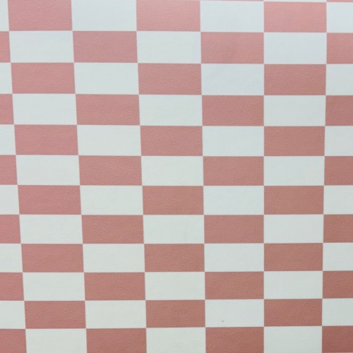 Pink & White Check (4cm x 8cm)